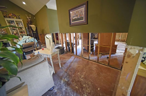 Water Damage From a Pipe Lead Plumbing Preventive Maintenance in Raleigh-Durham